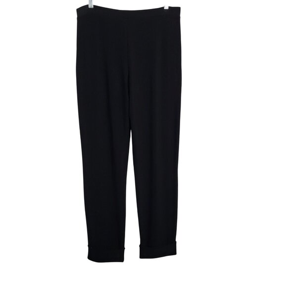 Sympli Women 10 Pants Pull On Straight Stretch Fabric Relaxed Fit Cuffed Pockets - Picture 2 of 11